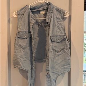 Light Blue Denim Vest